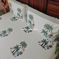 Tropicana Hand Block Premium Bedsheet Set