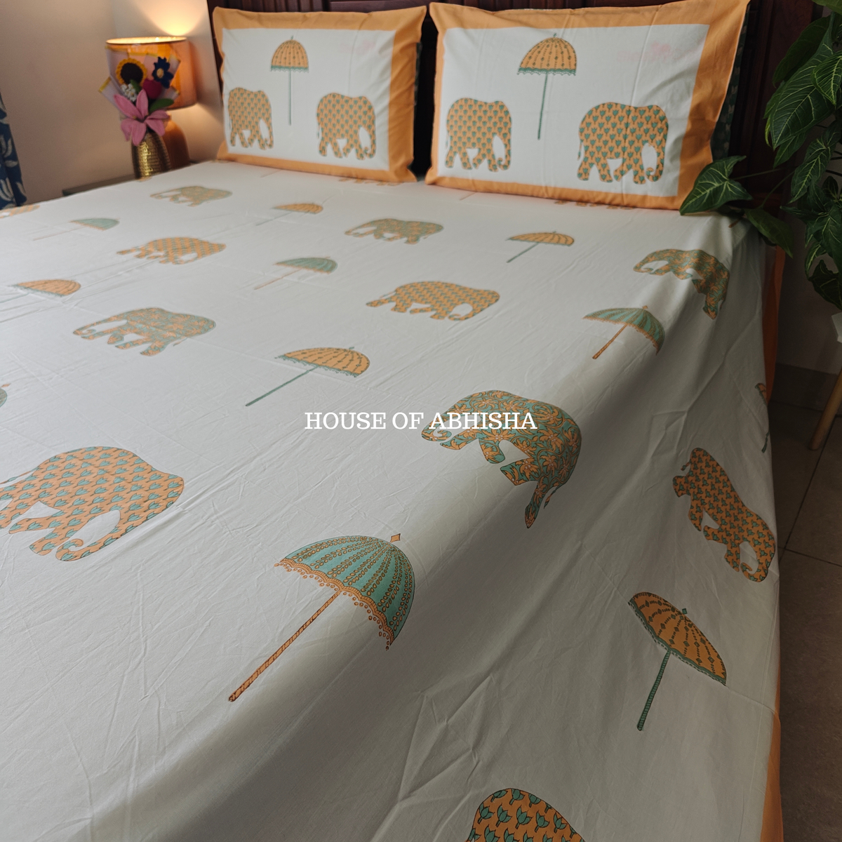 Royal Heritage Hand Block Premium Bedsheet Set