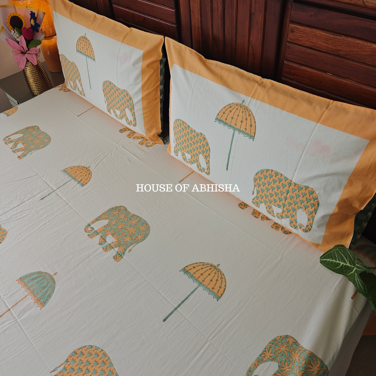 Royal Heritage Hand Block Premium Bedsheet Set