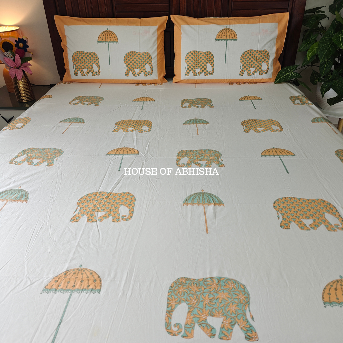 Royal Heritage Hand Block Premium Bedsheet Set