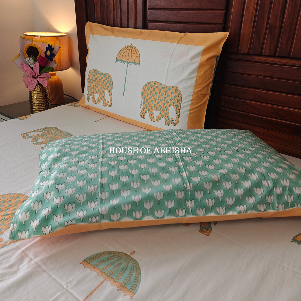 Royal Heritage Hand Block Premium Bedsheet Set