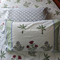 Paradise Garden Hand Block Premium Bedsheet Set
