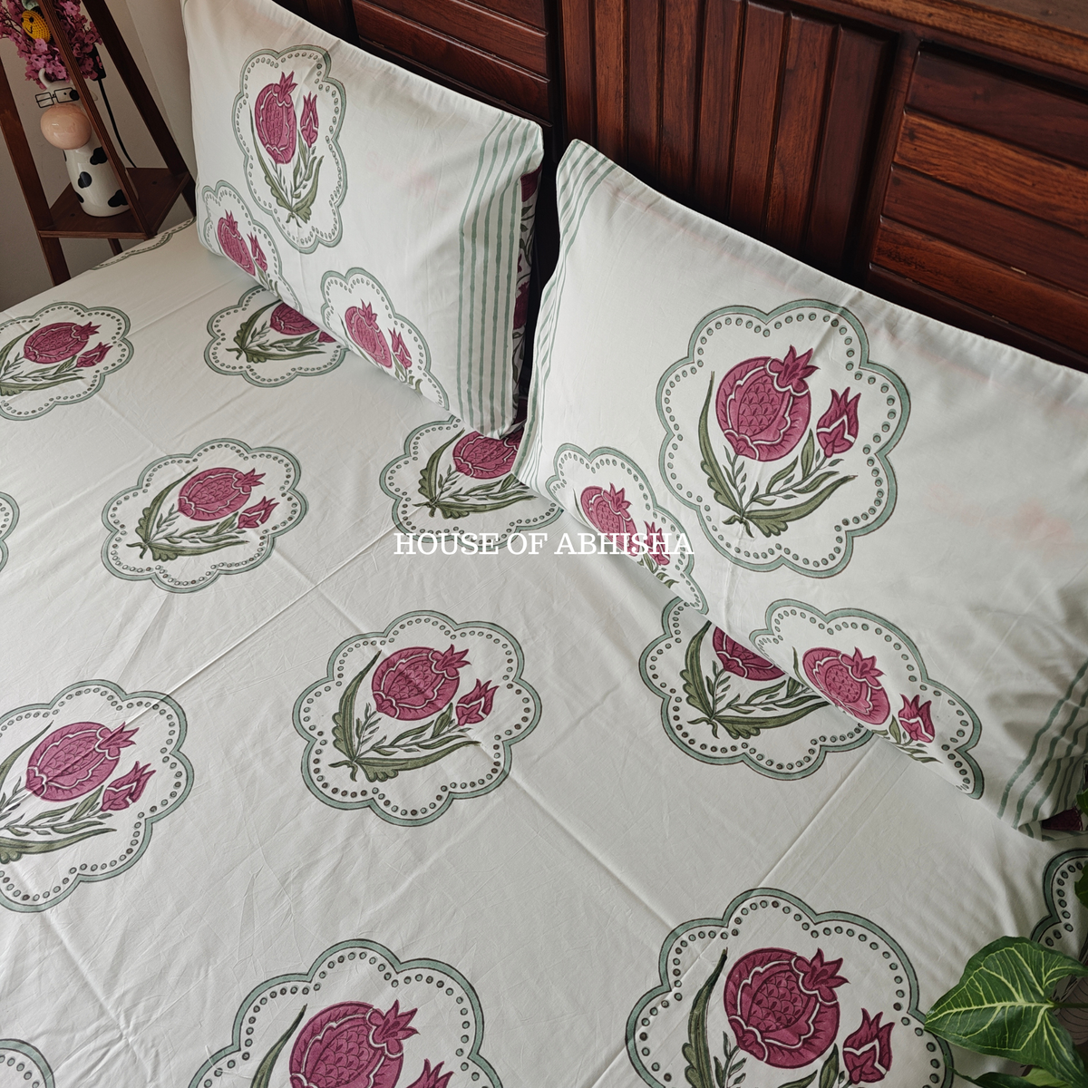 Meher Hand Block Premium Bedsheet Set