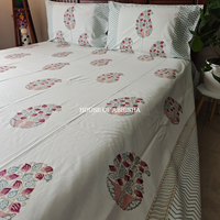 The Paisley Hand Block Premium Bedsheet Set