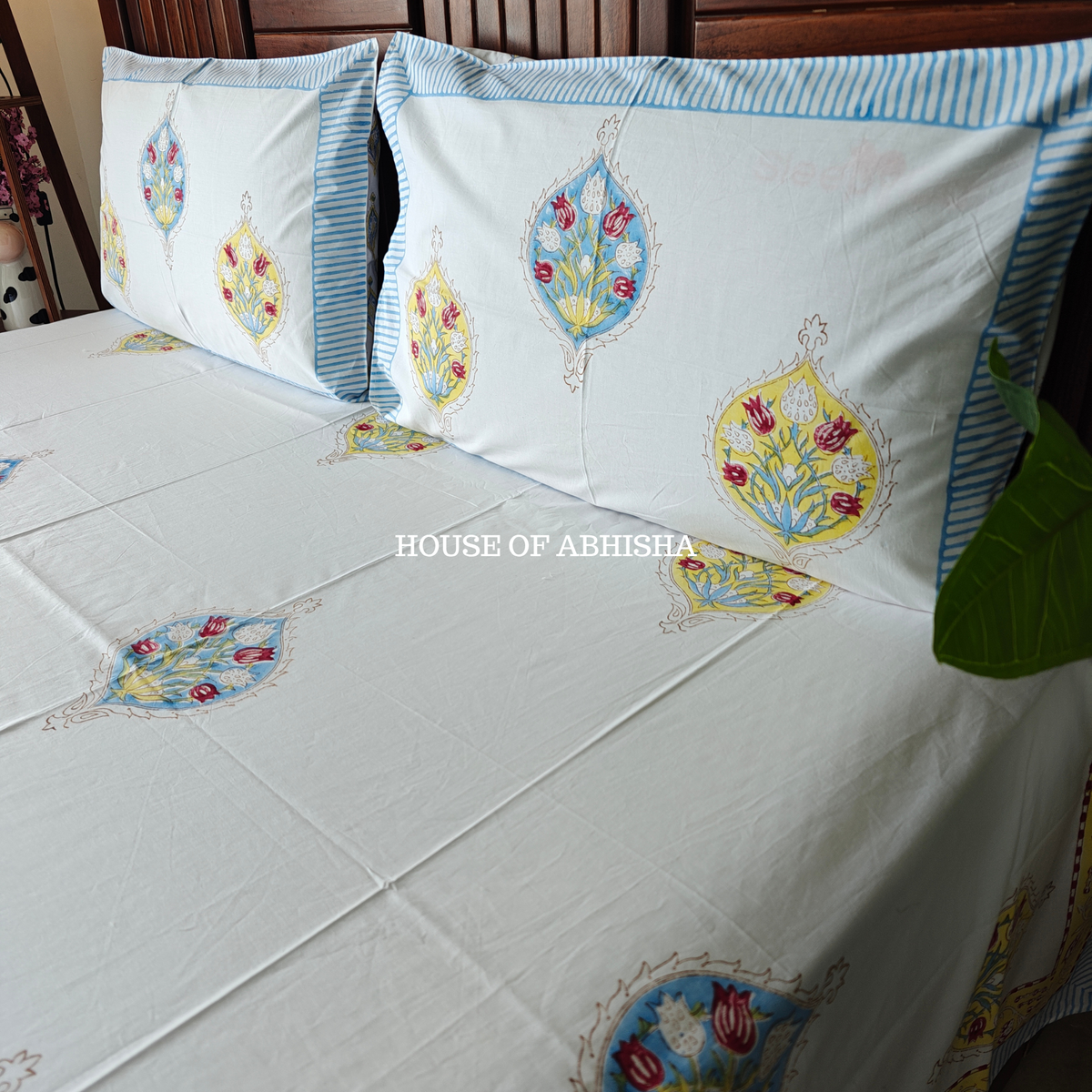 Riwaayat Hand Block Premium Bedsheet Set