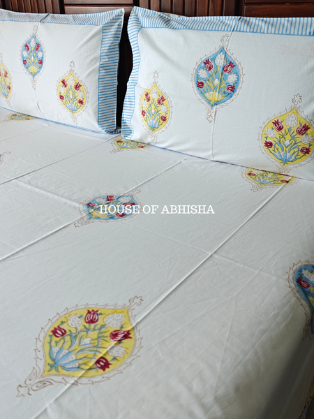 Riwaayat Hand Block Premium Bedsheet Set