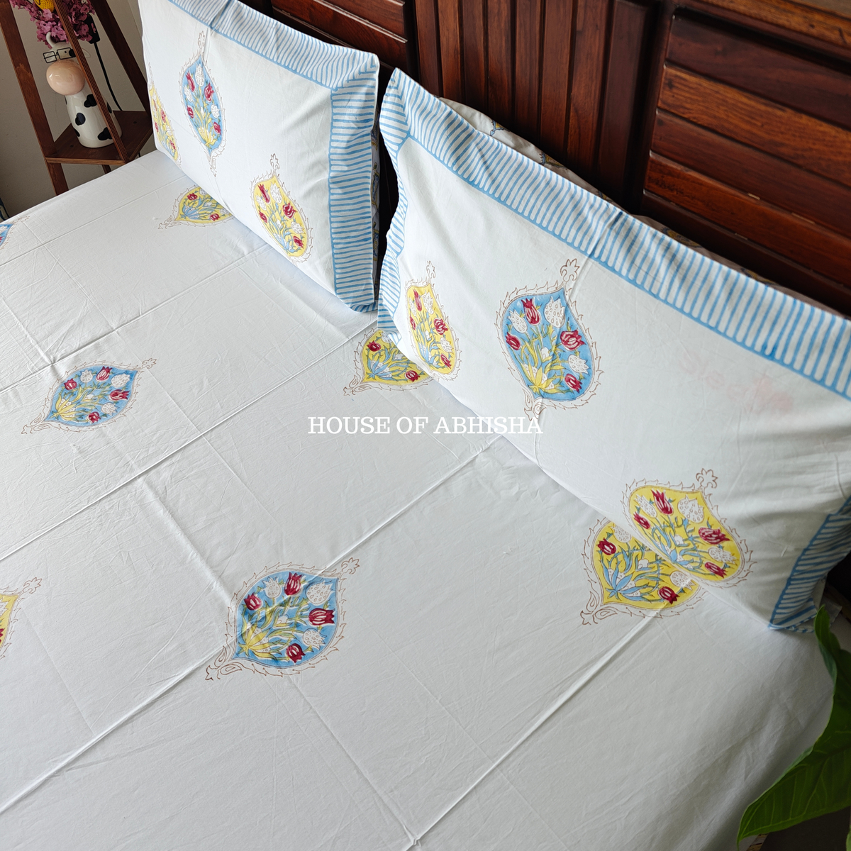 Riwaayat Hand Block Premium Bedsheet Set