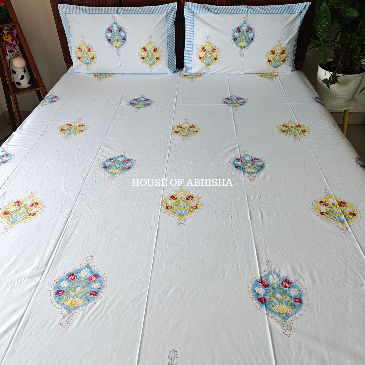 Riwaayat Hand Block Premium Bedsheet Set
