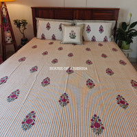 Sukoon Hand Block Premium Bedsheet Set