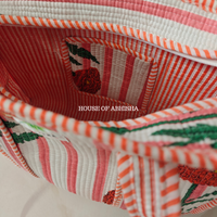 Orange Musk Quilted Cotton Tote Bag