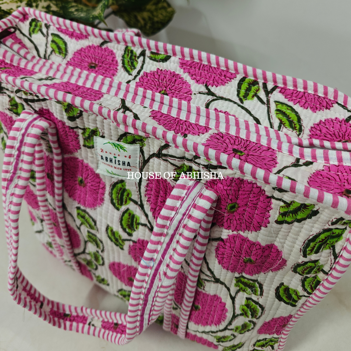 Palmera Quilted Cotton Tote Bag