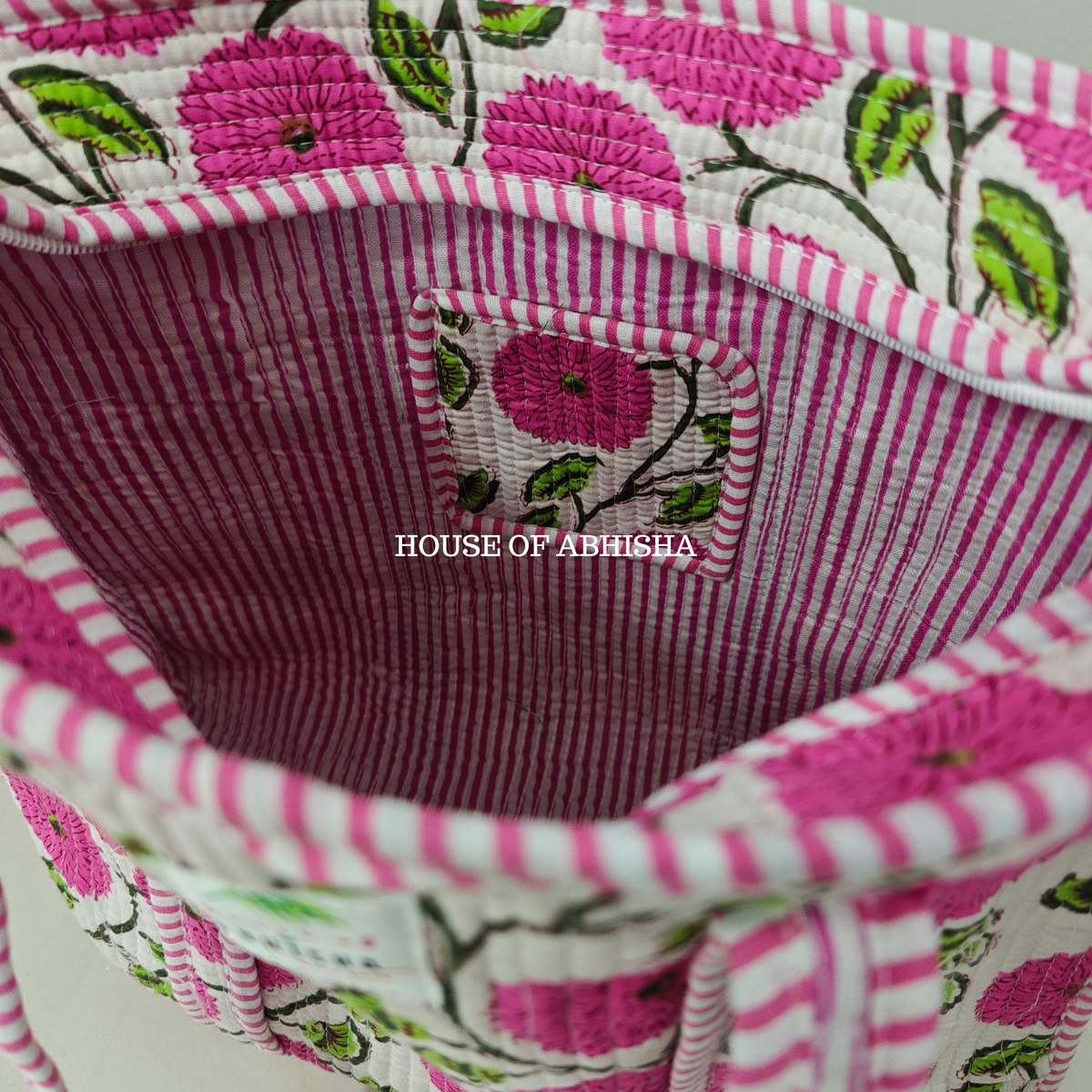 Palmera Quilted Cotton Tote Bag