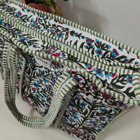 Wildflower Quilted Cotton Tote Bag