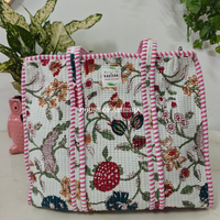 Phoolwari Quilted Cotton Tote Bag