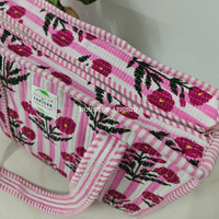 Rosette Quilted Cotton Tote Bag