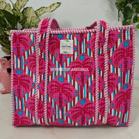 Blossom Quilted Cotton Tote Bag