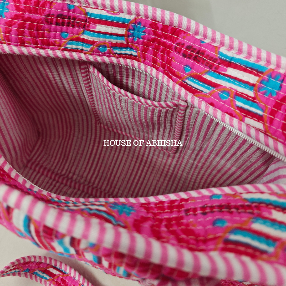 Blossom Quilted Cotton Tote Bag