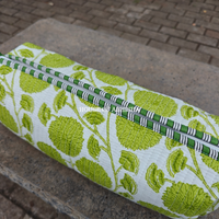 Lush Green Handblock Printed Quilted Dyson Bag