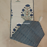 Katha Handblock Printed Quilted Reversible Table Runner