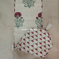 Aroha Handblock Printed Quilted Reversible Table Runner