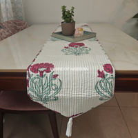 Aroha Handblock Printed Quilted Reversible Table Runner