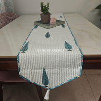 Handblock Printed Quilted Reversible Table Runner