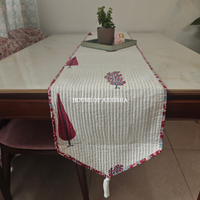 Paisley Hues Handblock Printed Quilted Reversible Table Runner
