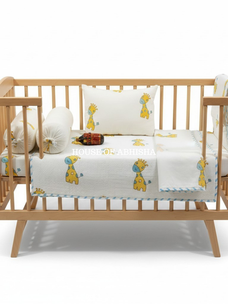 Wonderland Hand Block Printed Baby Bedding Set