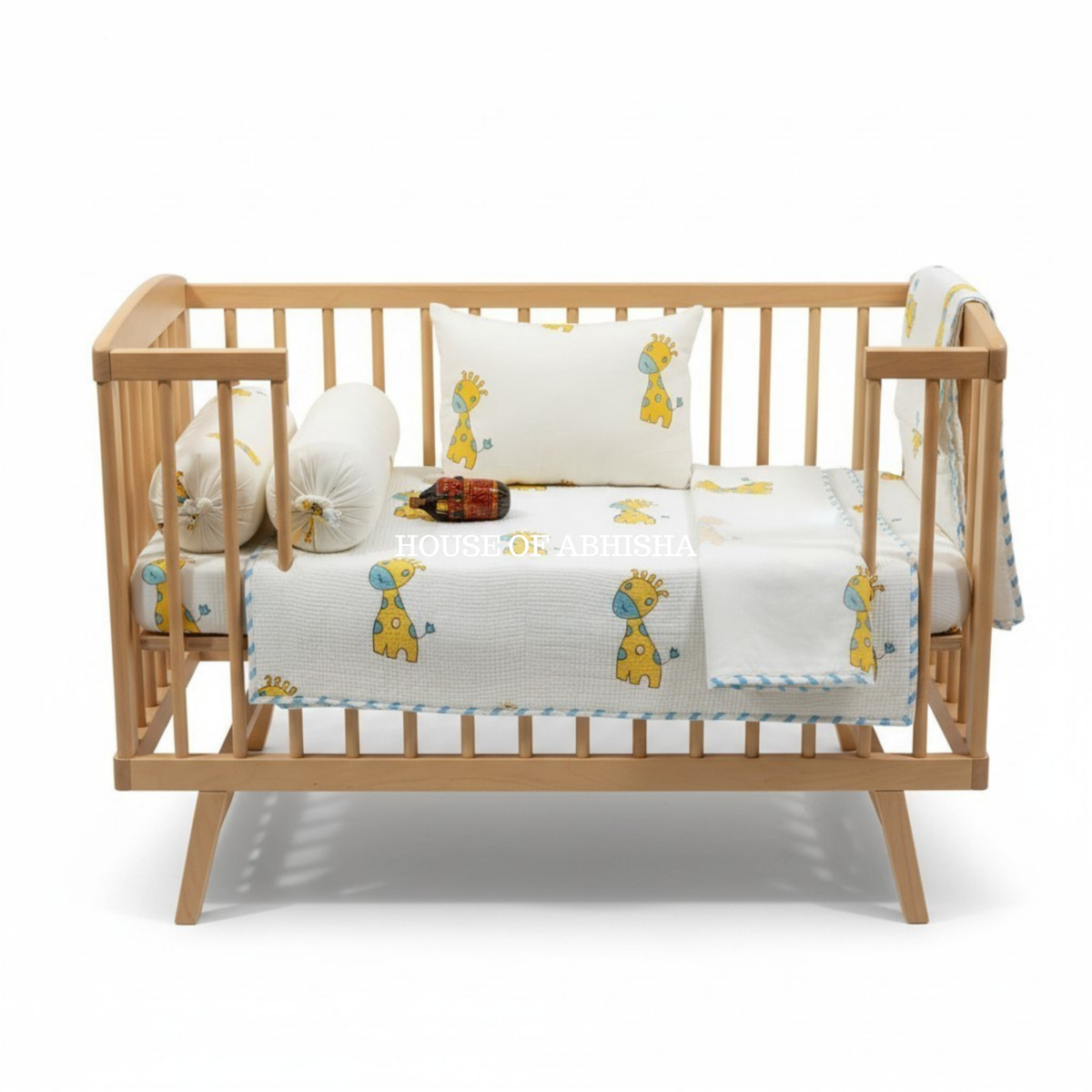Wonderland Hand Block Printed Baby Bedding Set