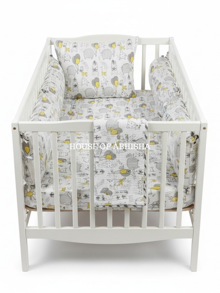 Giraffe World Hand Block Printed Baby Bedding Set