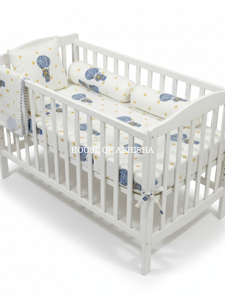 Starry Night Hand Block Printed Baby Bedding Set