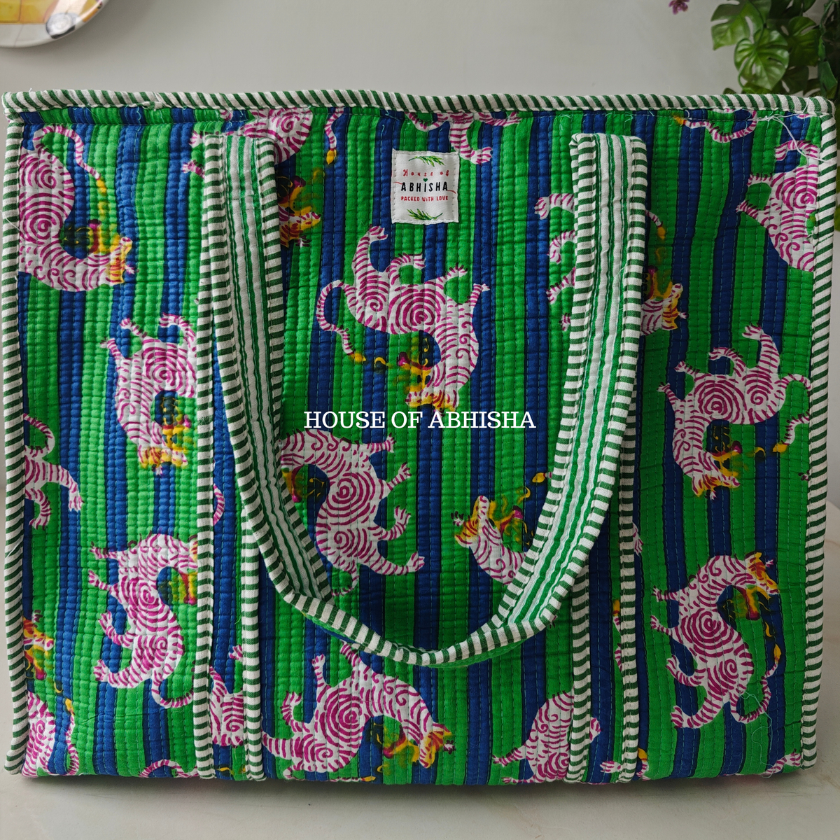 Vanya Quilted Cotton Tote Bag