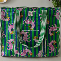 Vanya Quilted Cotton Tote Bag