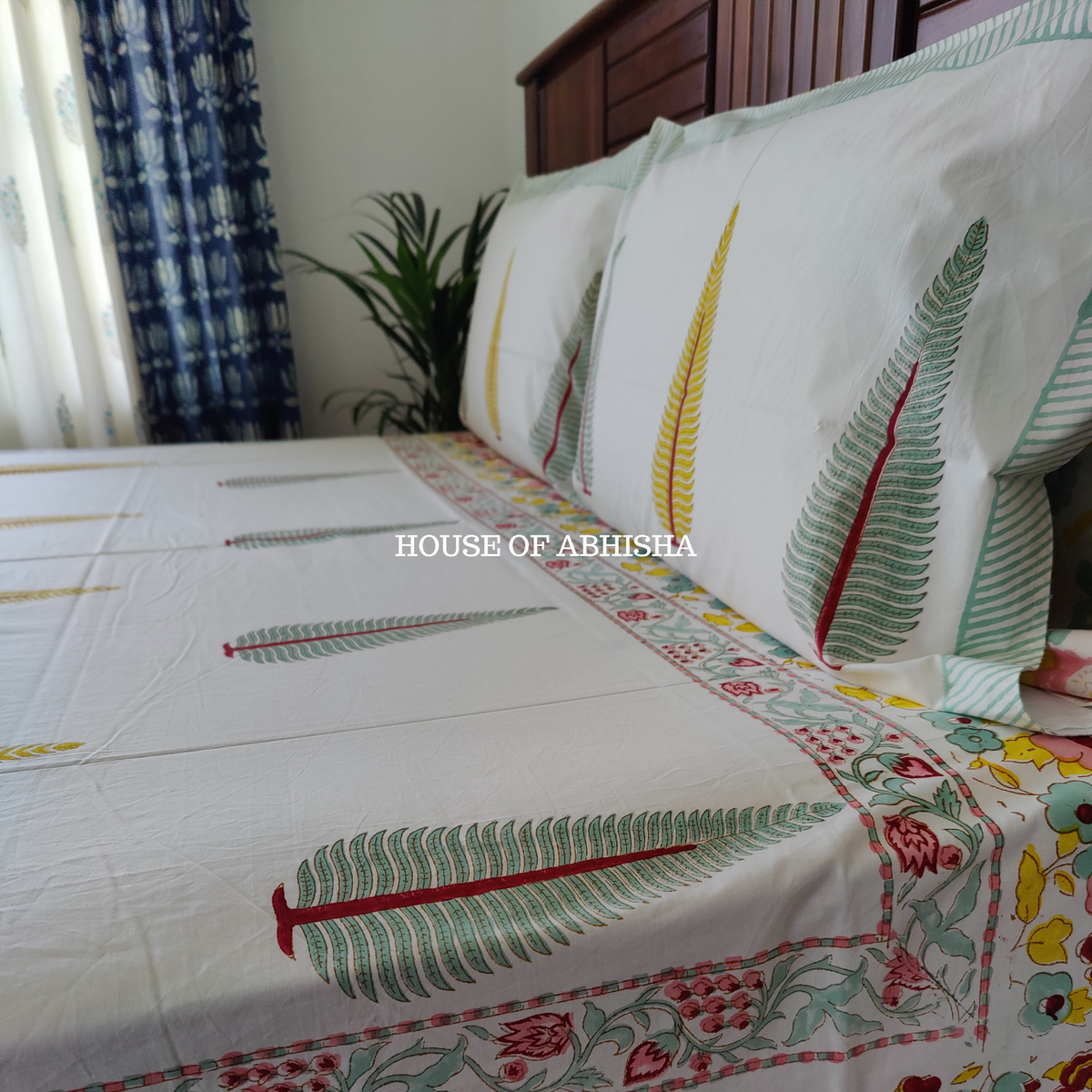 Madhuban Hand Block Premium Bedsheet Set