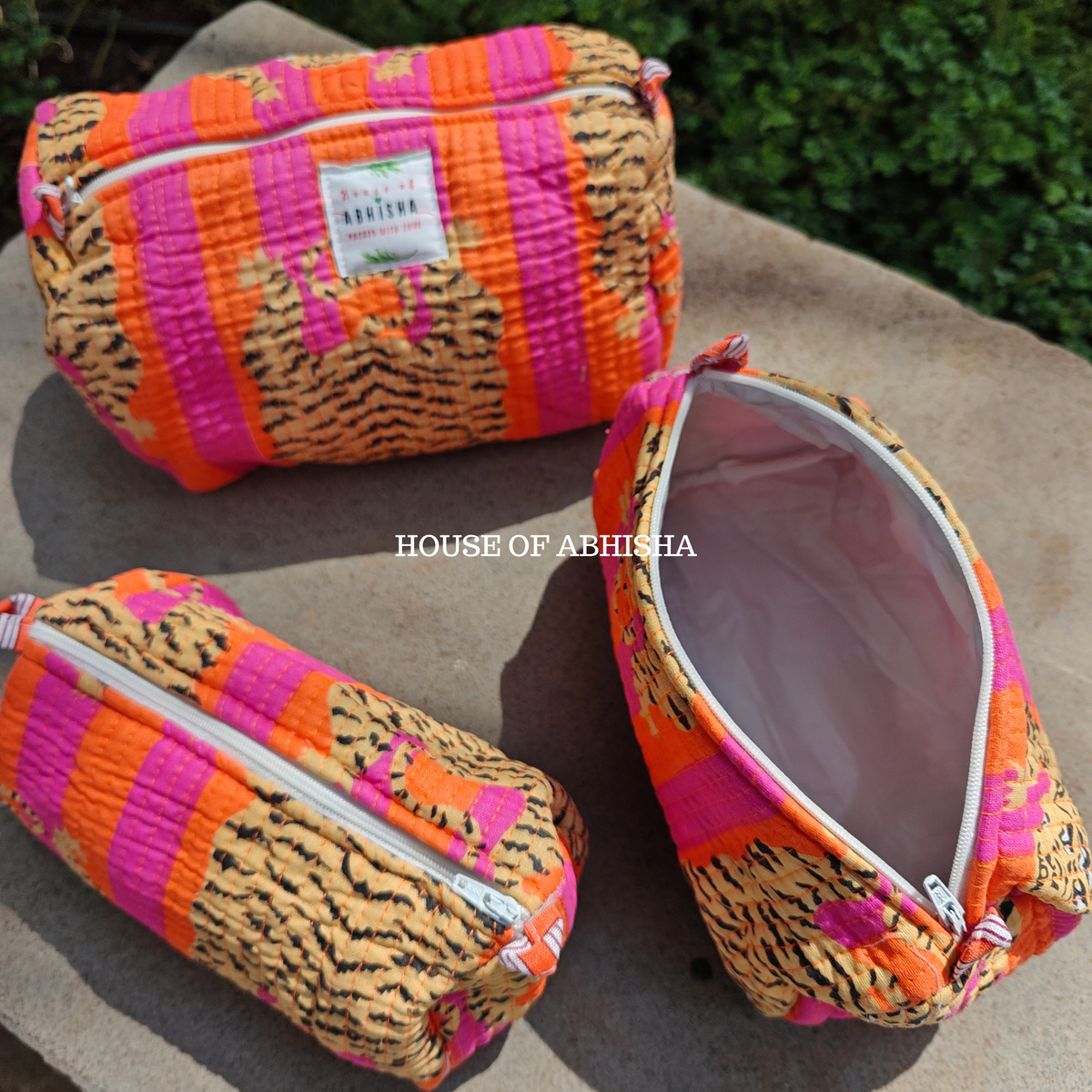 Wild Tales Quilted Utility Pouches - Set of 3