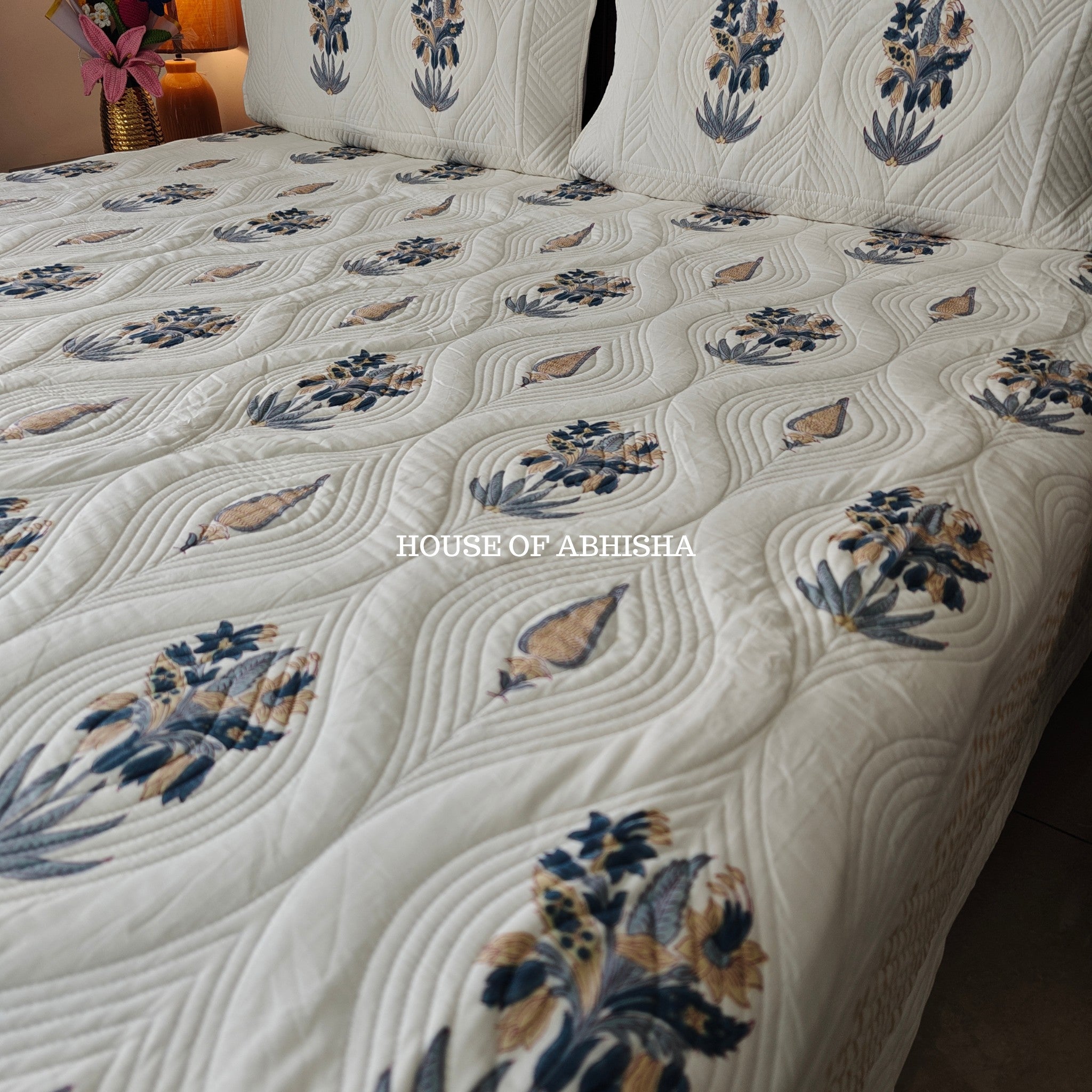 Parijaat Royal Embossed Quilted Bedcover