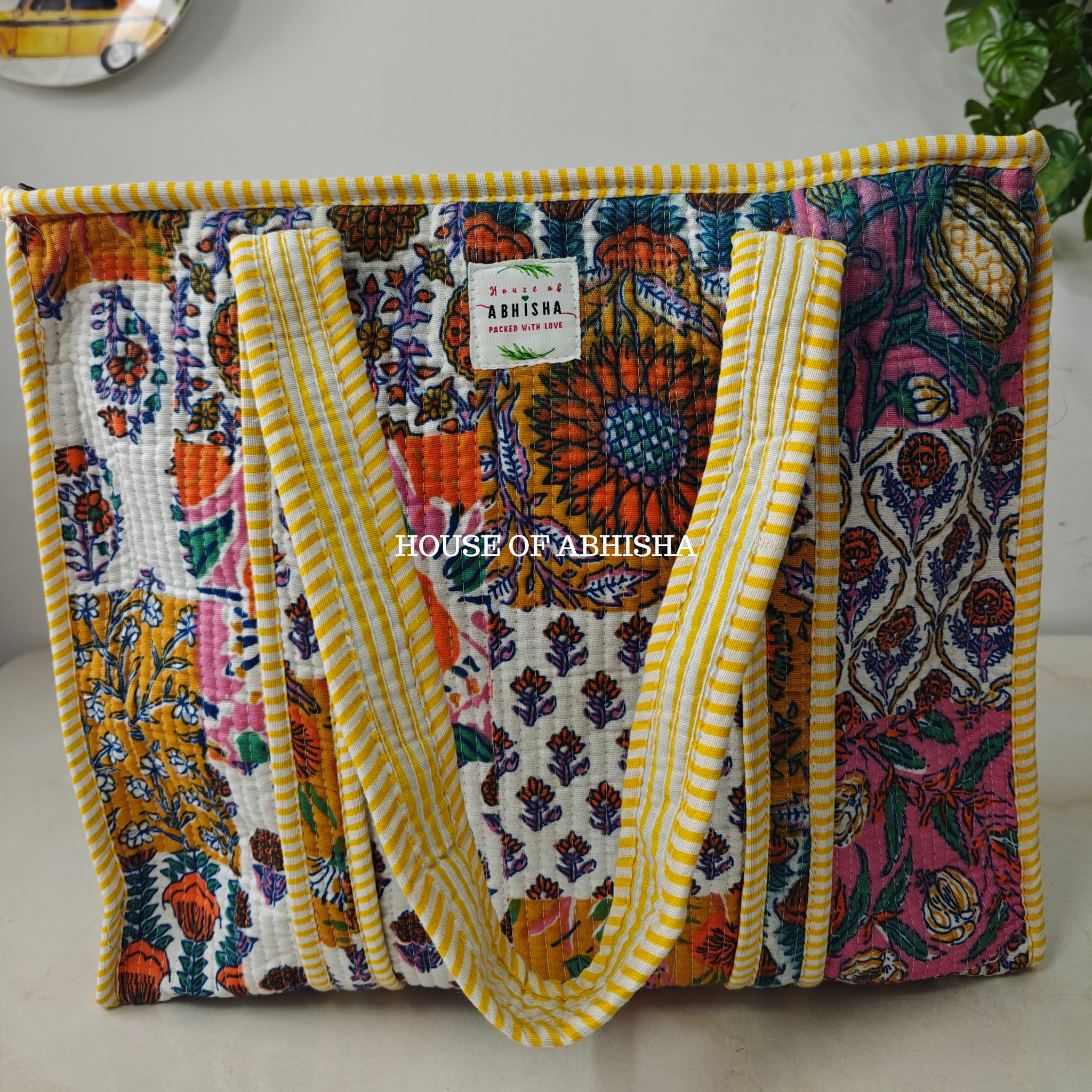 Zodiac Quilted Cotton Tote Bag