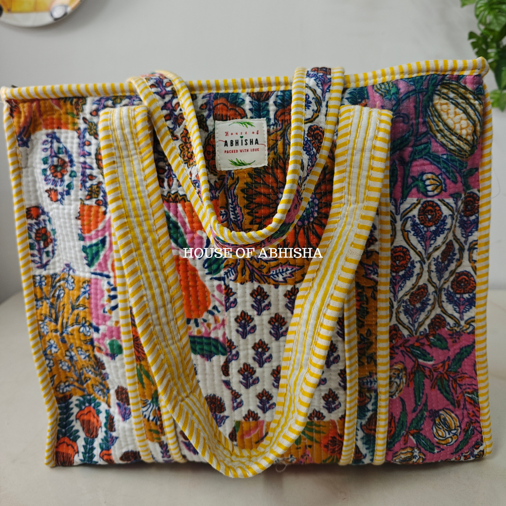 Zodiac Quilted Cotton Tote Bag