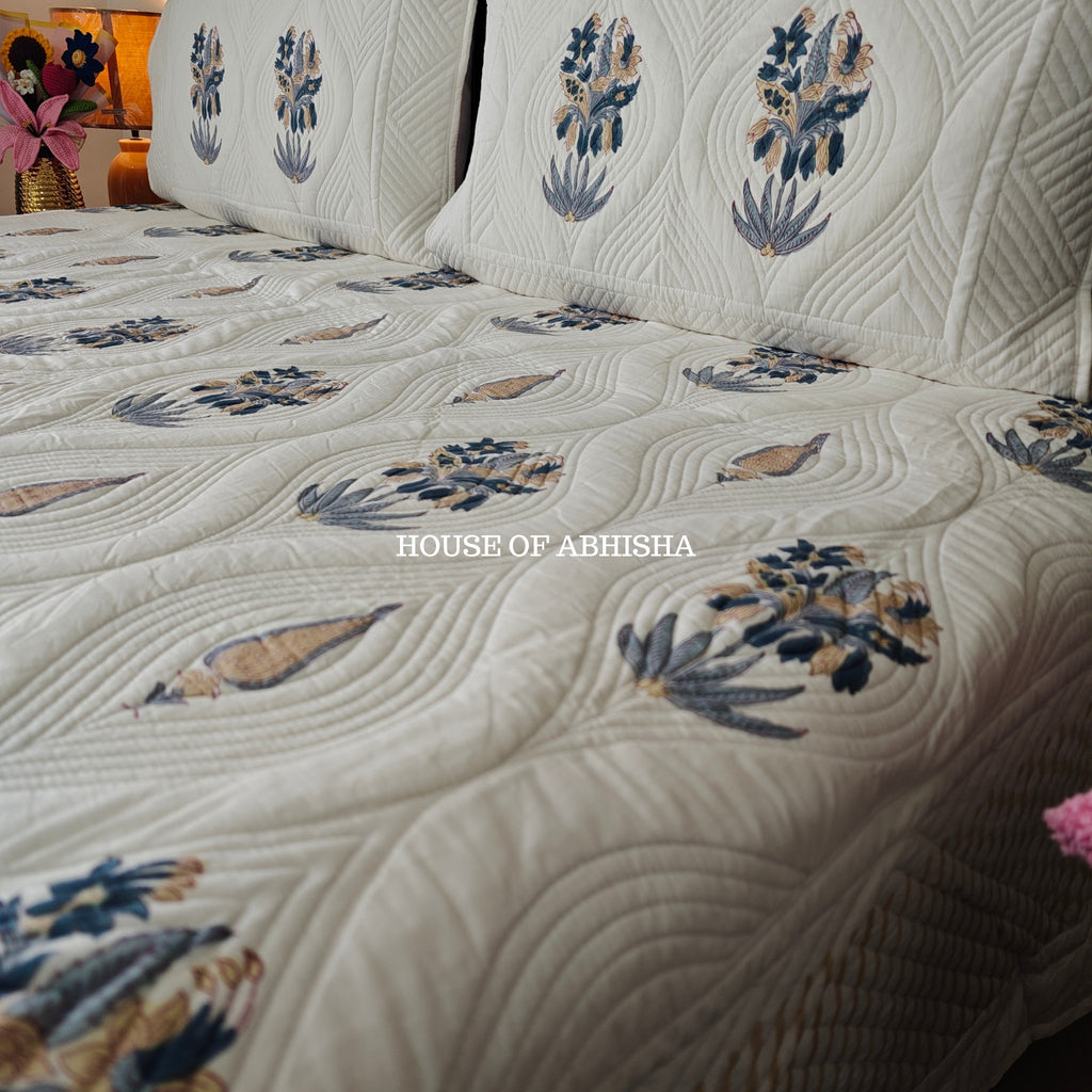 Parijaat Royal Embossed Quilted Bedcover