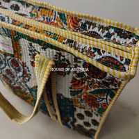 Patchwork Quilted Cotton Tote Bag