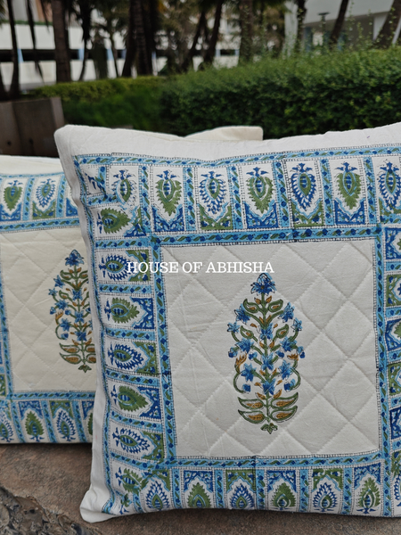 Anokhi Quilted Cushion Covers — Set of 2