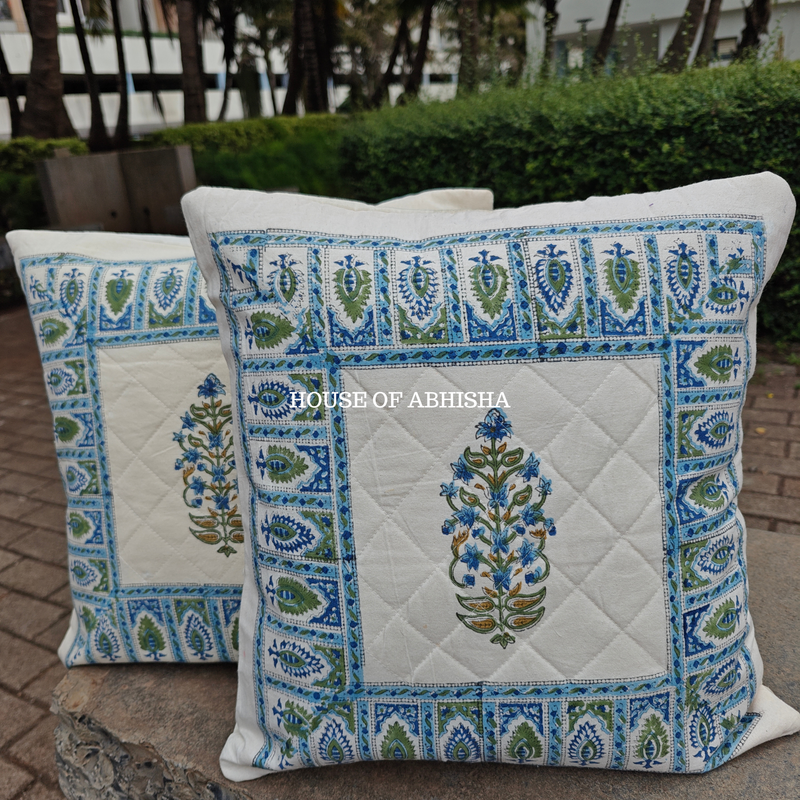 Anokhi Quilted Cushion Covers — Set of 2