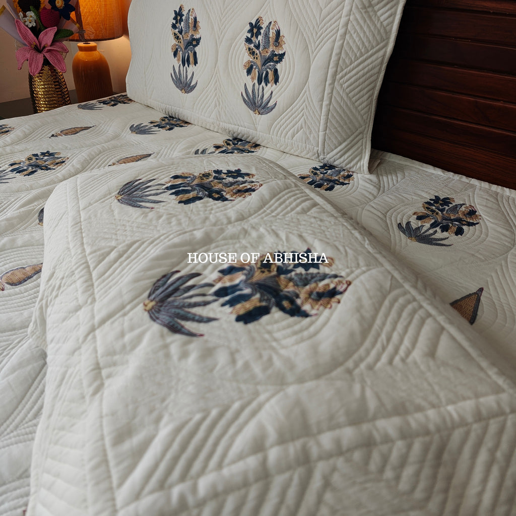 Parijaat Royal Embossed Quilted Bedcover