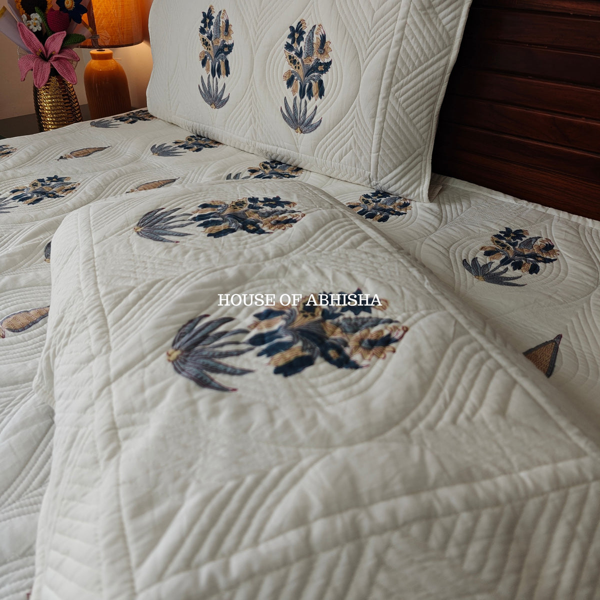 Parijaat Royal Embossed Quilted Bedcover