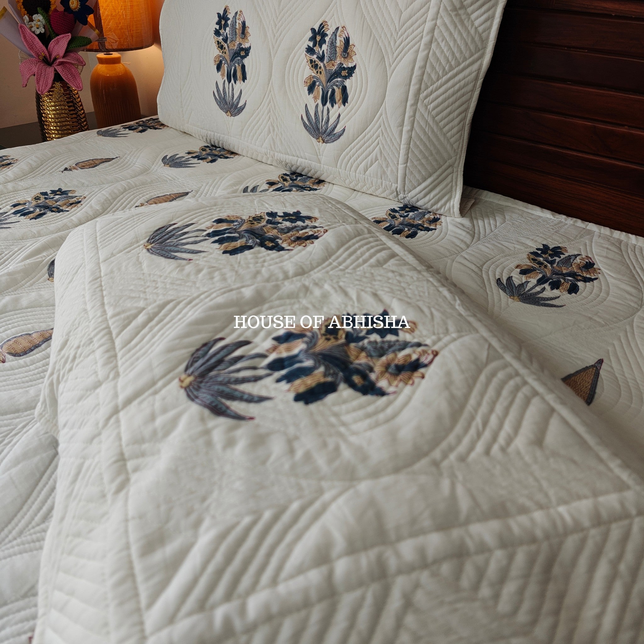 Parijaat Royal Embossed Quilted Bedcover