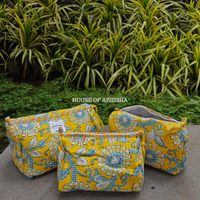 Miraaya Quilted Utility Pouches - Set of 3
