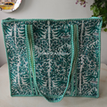 Pansy Quilted Cotton Tote Bag