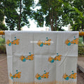 Yellow Giraffe Handblock Waffle Cotton Towel