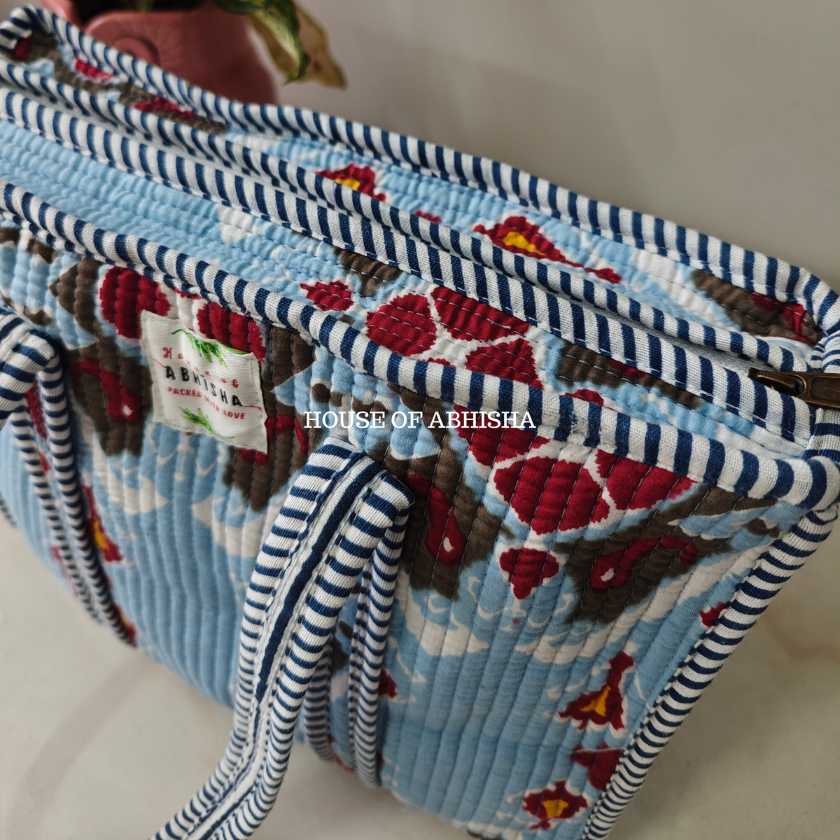 Ikat Mini Quilted Cotton Tote Bag