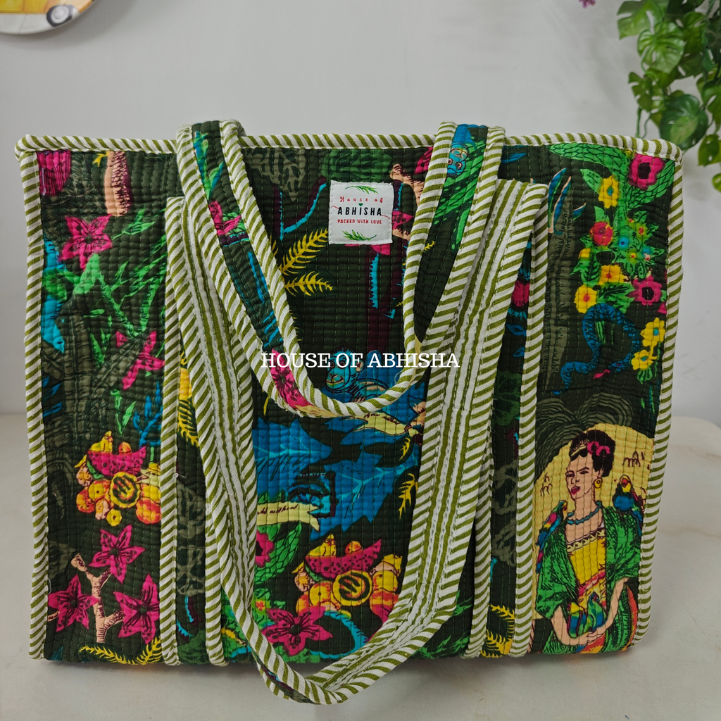 Tokyo Quilted Cotton Tote Bag